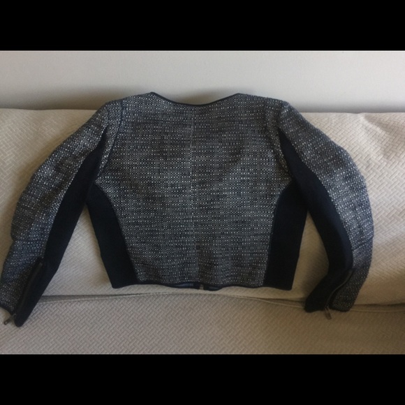 Gorgeous Victoria Beckham blue tweed zip blazer - Picture 3 of 5